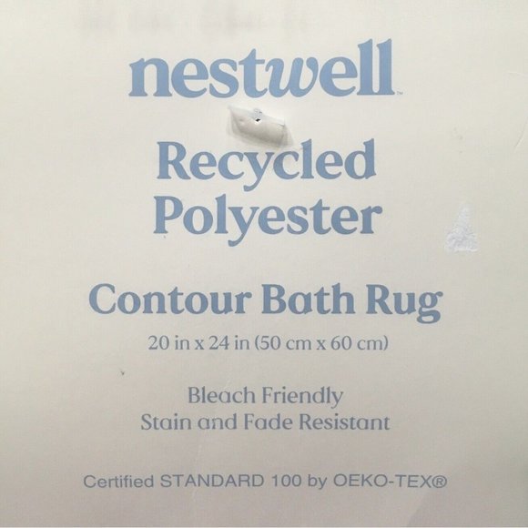 brand new Nestwell Performance Bathroom Toilet Contour Rug in Dry Rose color - Picture 2 of 3